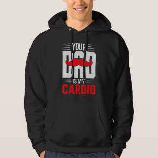 Dein Vater ist mein Cardio Red Mustache Feminist G Hoodie