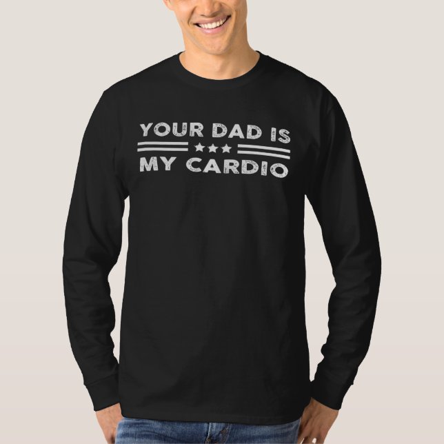 Dein Vater ist mein Cardio Vater Daddy Papa Pops V T-Shirt (Vorderseite)