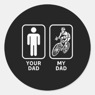 Dein Vater Mein Vater Vatertag Runder Aufkleber