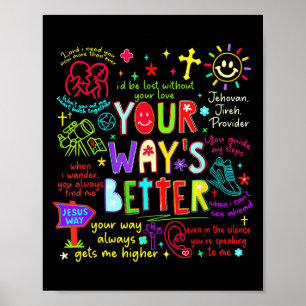 Dein Weg ist besser Sprüche 16_9 Faith Apparel Poster