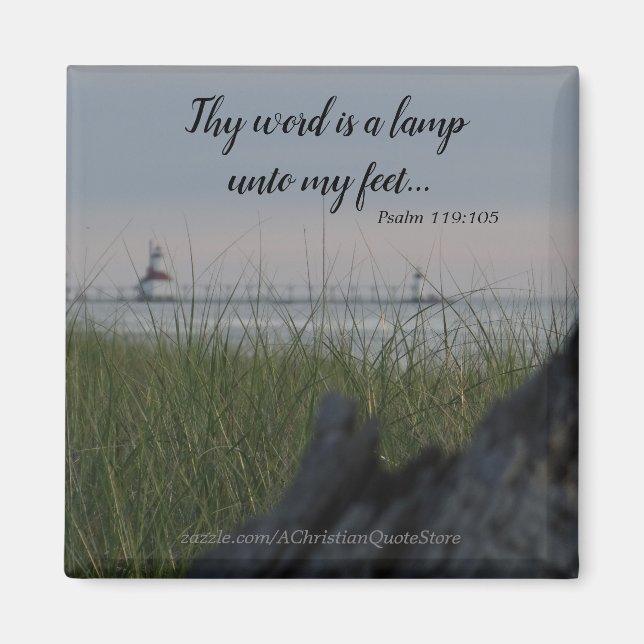 Dein Wort ist eine Lampe für mich Magnet (Vorne)