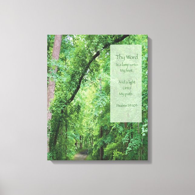 Dein Wort ist eine Lampe zu meinem Füßen Leinwanddruck (Vorderseite)