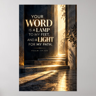 Dein Wort ist eine Leuchte für meine Füße Psalm 11 Poster