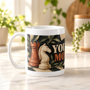 Dein Zug Slab Serif Schachbecher Kaffeetasse