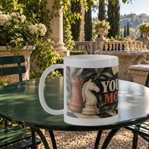 Dein Zug Slab Serif Schachbecher Kaffeetasse