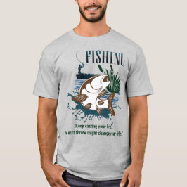 "Deine Angelrute weiter auswerfen" Vintage-Angel-K T-Shirt