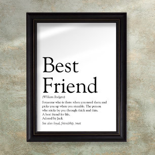 Deine beste Freundin Definition typografisch moder Poster