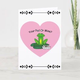 Deine Bude oder meine? Valentinstagskarte Karte