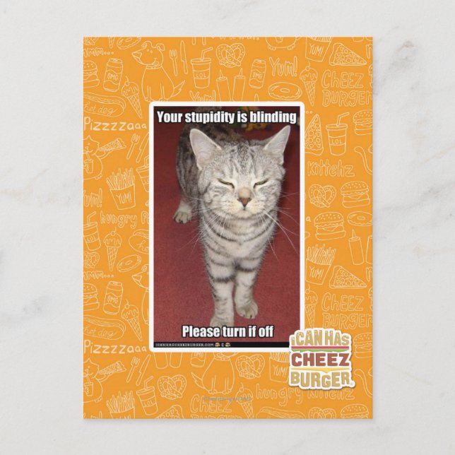 Deine Dummheit ist die Blindheit 2 Postkarte (Vorderseite)