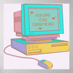 Deine E-Mail findet mich nicht lustig Retro Poster