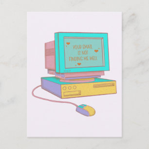 Deine E-Mail findet mich nicht lustig Retro Postkarte