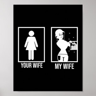 Deine Ehefrau Meine Ehefrau Bienenzüchter Honigbie Poster