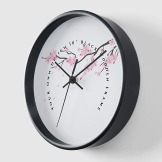 Deine eigene Kreation 10" Schwarzer Holzrahmen Wan Uhr