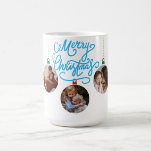 Deine eigenen 5 Bilder Vintage Instant Foto Weihna Kaffeetasse