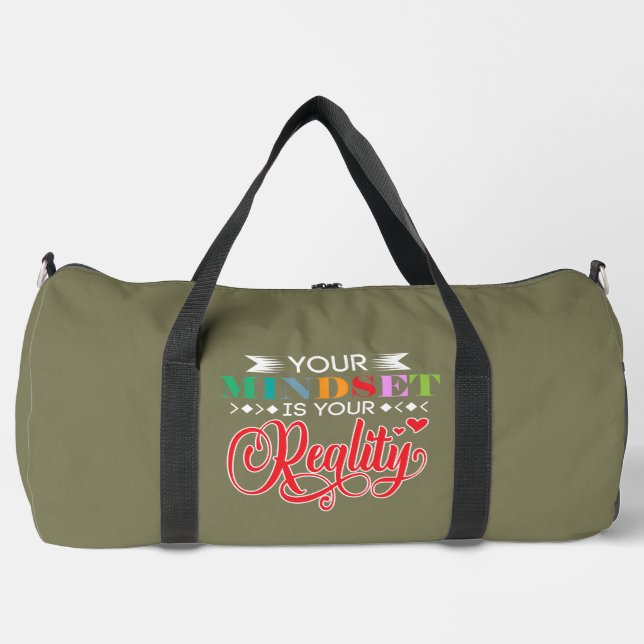 Deine Einstellung Ist Deine Realität Duffle Bag (Vorderseite)
