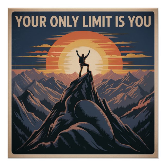 Deine einzige Grenze bist du Poster (Vorderseite)