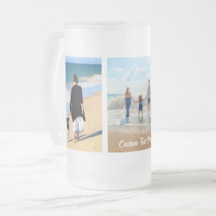 Deine Fotocollage Glas Bierkrug mit individuellem  Mattglas Bierglas