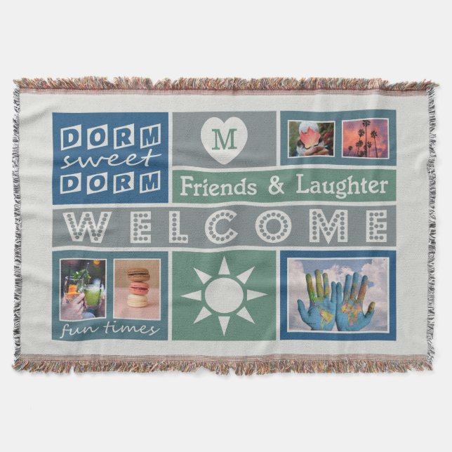 DEINE FOTOS & MONOGRAM Schlafzimmer werfen Decke (Vorderseite)