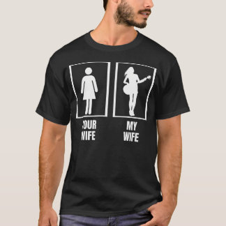 Deine Frau meine Frau Bassgitarre Ehemann Lustige T-Shirt