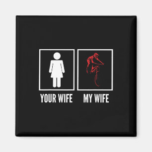 Deine Frau Meine Frau Biker Radfahrer Mountainbike Magnet