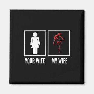 Deine Frau Meine Frau Biker Radfahrer Mountainbike Magnet