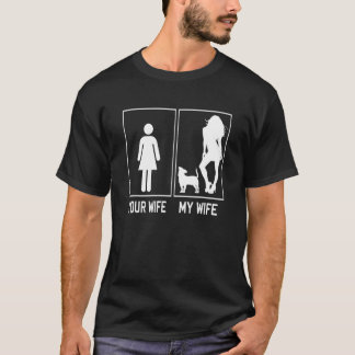 Deine Frau meine Frau Jack Russell für Ehemann T-Shirt