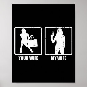 Deine Frau Meine Frau Pistole Lustiges Valentinsta Poster