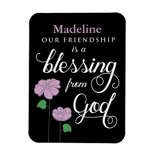 Deine Freundschaft ist ein Segen vom Gott Magnet (Vertikal)