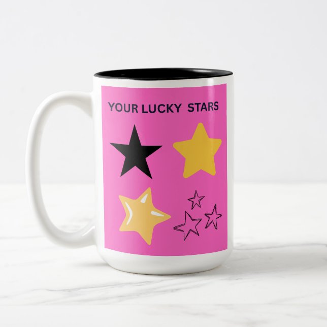 DEINE GLÜCKSSTERNE ZWEIFARBIGE TASSE (Links)