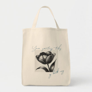 "Deine Größe - Inspirationsreiche Tulip Tote Tag" Tragetasche