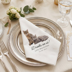 Deine Haustiere Katzen Foto Benutzerdefinierte Hoc Serviette