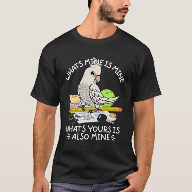 Deine ist meine Papagei I Goffins Cockatoo T-Shirt (Vorderseite)
