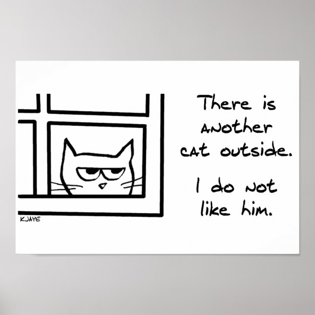 Deine Katze mag diese andere Katze nicht Poster (Vorne)