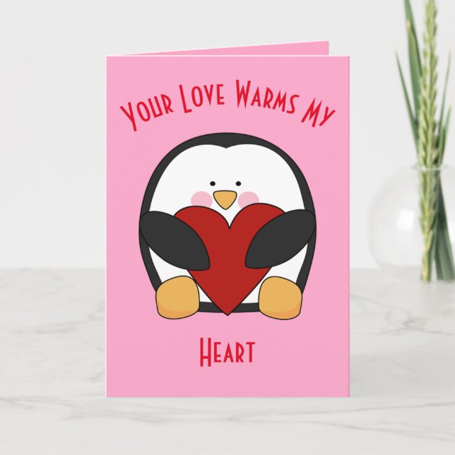 Deine Liebe erwärmt mein Herz Feiertagskarte (Vorderseite)