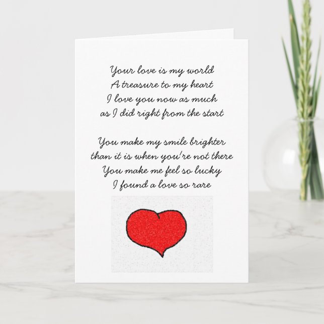 Deine Liebe ist meine Welt Karte (Vorderseite)