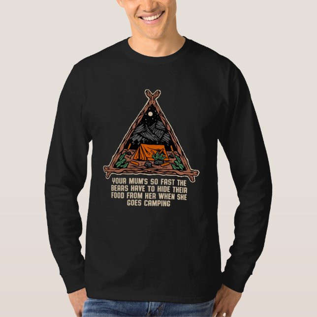 Deine Mama ist so schnell Camping-Mama Camper-Mutt T-Shirt (Vorderseite)
