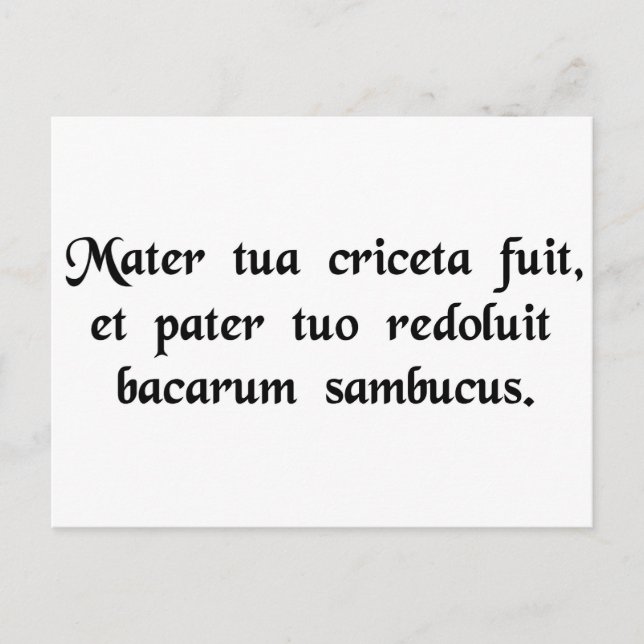 Deine Mutter war ein Hamster und dein Vater....... Postkarte (Vorderseite)