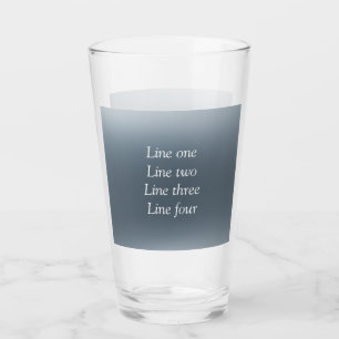 Deine Nachricht hier grau-blauer metallischer Hint Glas