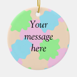 Deine Nachricht hier Textname Boho farbenfroh rost Keramik Ornament