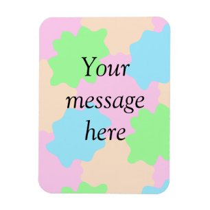 Deine Nachricht hier Textname Boho farbenfroh rost Magnet