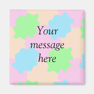 Deine Nachricht hier Textname Boho farbenfroh rost Magnet
