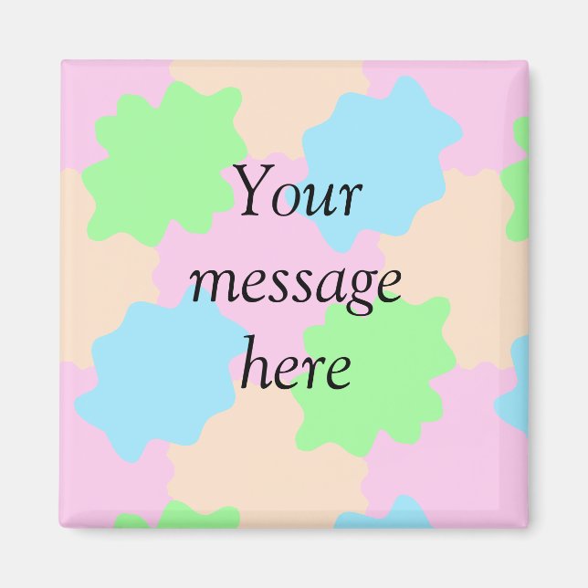 Deine Nachricht hier Textname Boho farbenfroh rost Magnet (Vorne)