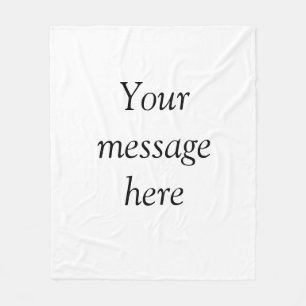 Deine Nachricht hier Textname Monogrammbild Zitat Fleecedecke