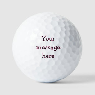 Deine Nachricht hier Textname Monogrammbild Zitat Golfball