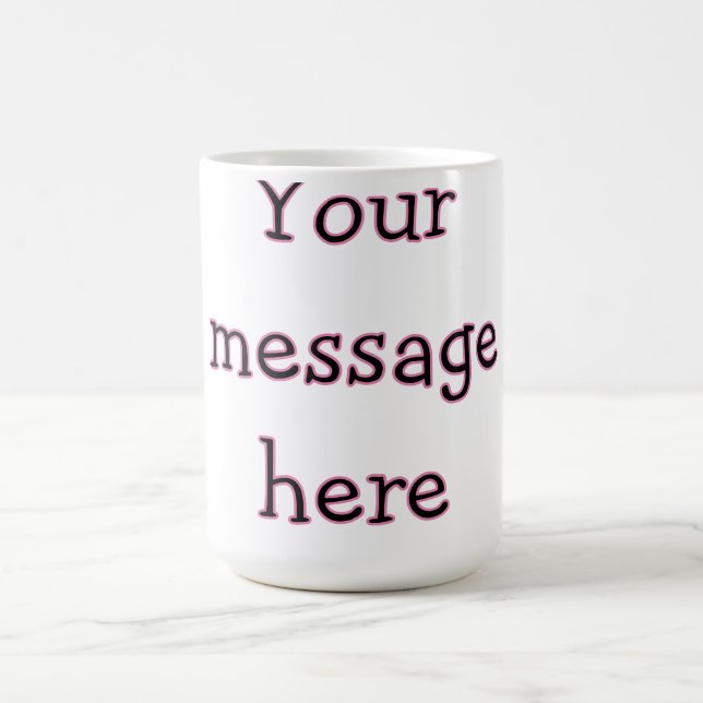 Deine Nachricht hier Textname Monogrammbild Zitat Kaffeetasse (Mittel)