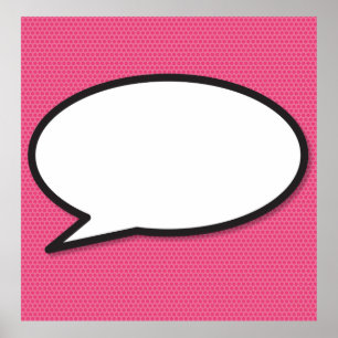 Deine Nachricht Lustige Retro-Comic- Pop-Art Poster