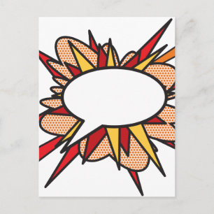 Deine Nachrichten-Sprechblase Spaß Retro-Comicbuch Postkarte