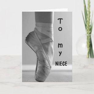 "DEINE NIECE" EIN BALLARINA-WISH SIE GLÜCKLICH GEB KARTE