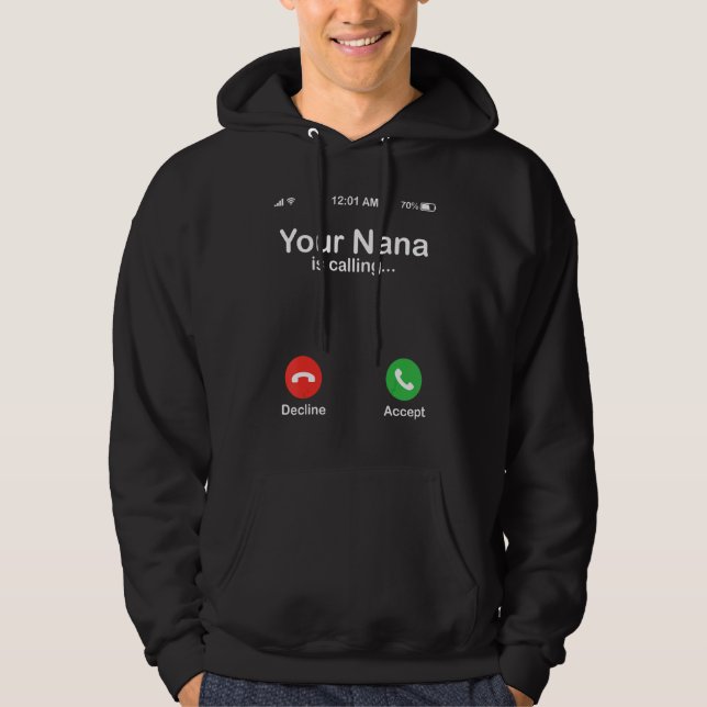 Deine Oma ruft an Ablehnen oder Annehmen Frohe Gro Hoodie (Vorderseite)