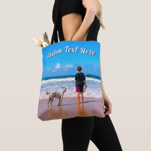 Deine Pet-Foto-Tasche mit personalisiertem Text